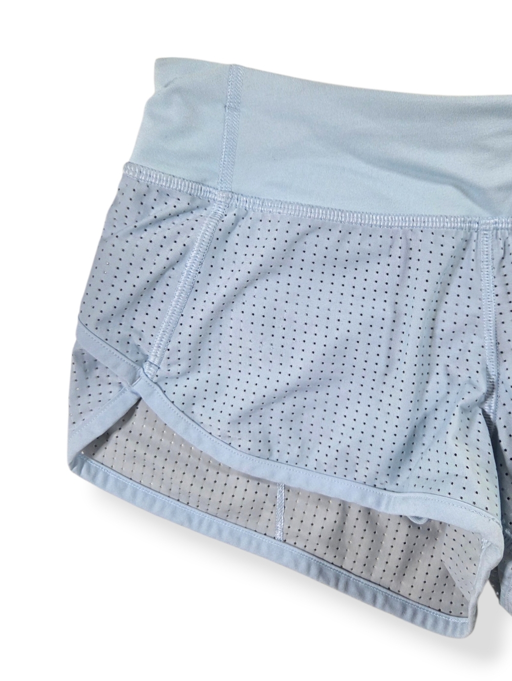IVIVVA By Lululemon Girl Athletic Run Speed Relay Racer Shorts 10 Baby Blue - Picture 6 of 10